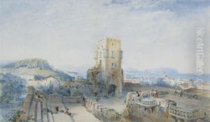 Sorrento - On The Shore Of The Bay Of Naples by William Leighton Leitch