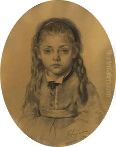 Madchenbildnis by Adolphe Frederic Lejeune