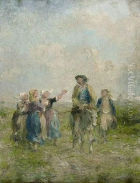 Le Menier, Son Fils Et L'ane - view 1