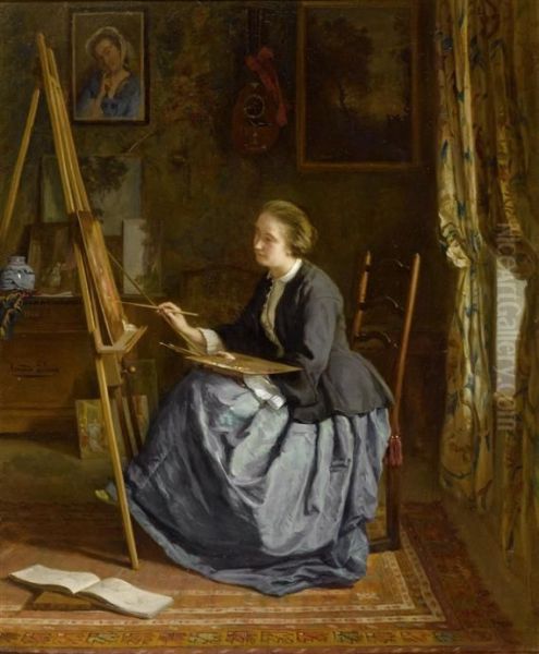 Portrait Of Madame Leleuxpainting. - view 1