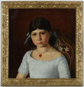 Portrait De Jeune Fille by Armand Hubert Simon Leleux