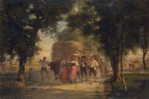Le Retour Des Champs by Armand Hubert Simon Leleux