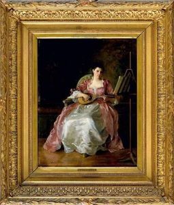 Jeune Femme A La Mandoline