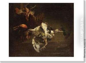 Attribue. Throphee De Chasse. by Cornelis van Lelienbergh