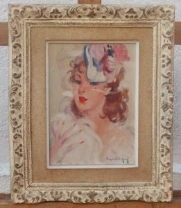 Jeune Fille A La Voilette by Eugene Lelievre