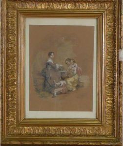 Jeunes Filles Dans Un Jardin by Heloise Leloir