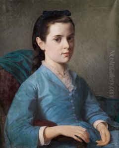 Halbbildnis Eines Nach Rechts Sitzenden M by Alexandre Louis Leloir