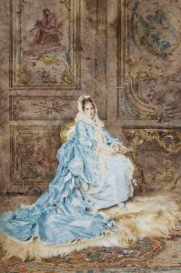 Elegante Assise by Alexandre Louis Leloir