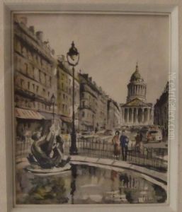 La Fontaine Du Pantheon by V. Lelong