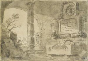 Capriccio With Ruins by Pierre Lelu
