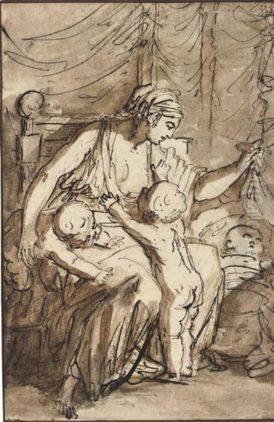A Mother With Three Children - view 1
