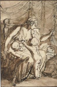 A Mother With Three Children by Pierre Lelu