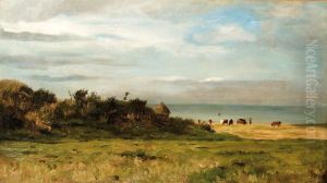Paysage Cotier Aux Vaches by Louis Marie Lemaire