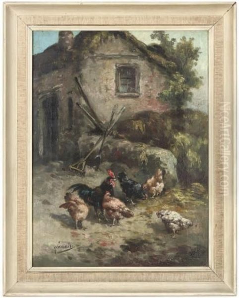 Chickens In A Farmyard - view 1