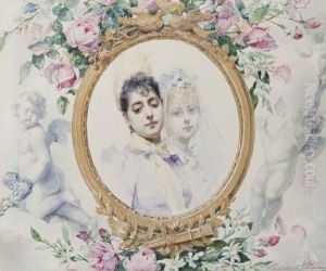 Etude Pour Le Frontispice De L'uvre De Marcel Proust : < Les Plaisirs Et Les Jours > by Madeleine Jeanne Lemaire