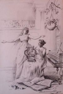 Les Musiciennes by Madeleine Jeanne Lemaire