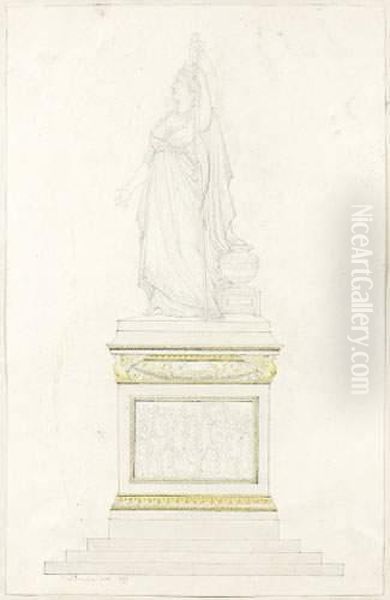 Ensemble De Projets Pour Une Figure De La Ville De Lille En Commemoration Du Plebiscite En Faveur De Napoleon Iii - view 1