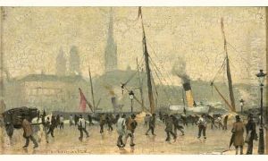 Les Quais A Rouen by Lemaitre Leon Jules