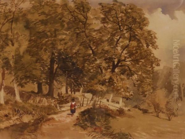 Figure On Acountry Path - view 1