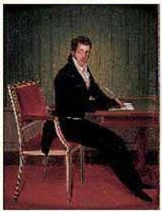 Portrait D'homme Assis A Son Bureau