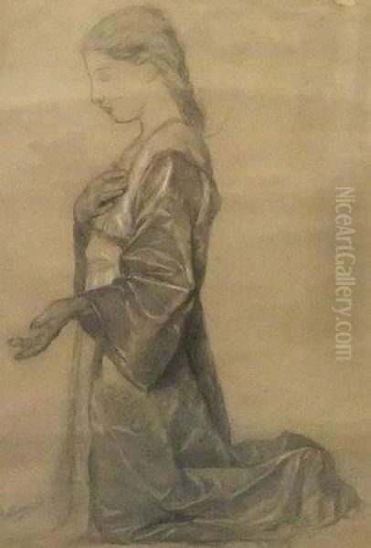 Kneeling Angel - view 1