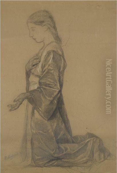 Kneeling Angel - view 1