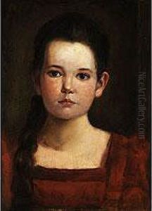 Brustbildnis Eines Jungen Madchens by Polychronis Lembessis