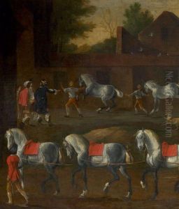 Scene De Dressage Et Vente De Chevaux