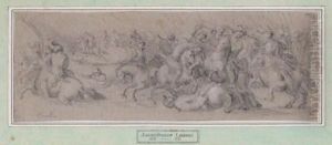 Battle Scene by Johann Philipp Lembke