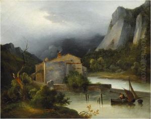 Paysage Crepusculaire by Charles Lemercier