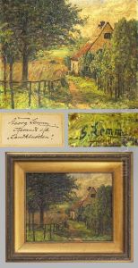 "landhauschen" In Sommerlicher Dorflandschaft by Georg Lemm