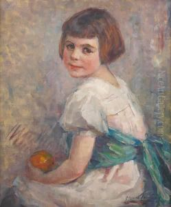 Jeune Fille A La Ceintureemeraude by Georges Lemmers