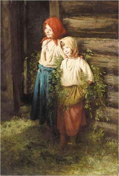 Two Young Peasant Girls - view 1
