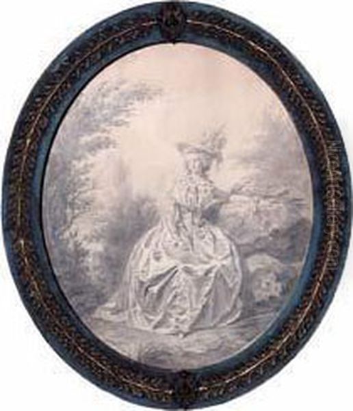 Jeune Femme Assise Dans Un Parc (mme Vigee-lebrun?) - view 1