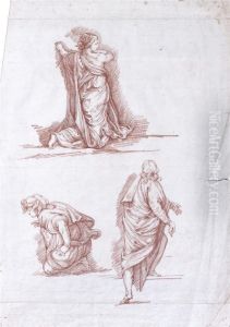 Trois Etudes De Figures, D'apres Raphael by Anicet-Charles-Gabriel Lemonnier