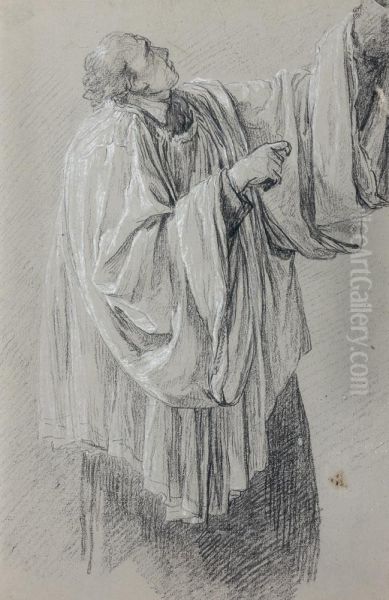 Etude D'homme En Robe D'eglise - view 1