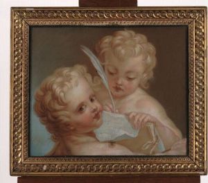 Deux Enfants by Jean Baptiste Ii Lemoyne