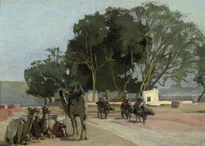 Travellers On The Outskirts Of A Town Travellers On The Outskirts Of A Town