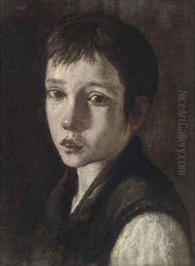 Portrait Of A Boy, Bust-length, In A White Shirt by Louis And Matthew Le Nain