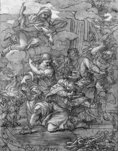 God The Father Chastizing A Cabalist by Giovanni Battista Lenardi