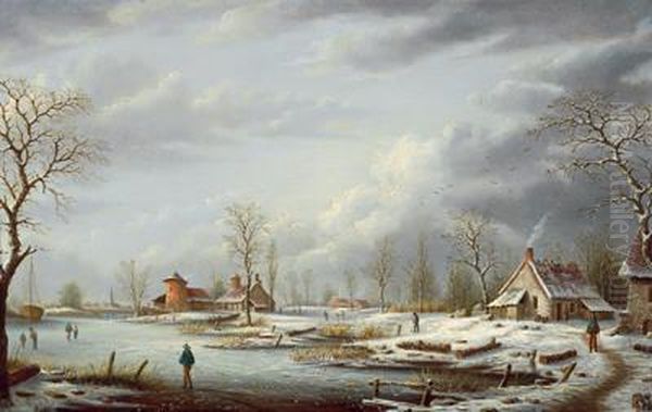 Un Paesaggio Invernale Con Viaggiatori - view 1