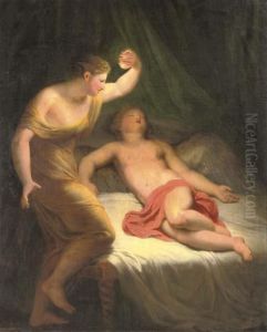 Amor And Psyche by Andries Cornelis Lens