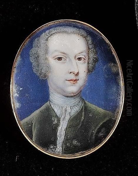 Joseph Townsend, Wearing Dark Green Coat, Frilled Chemise And Stock, His Hair Powdered. - view 1