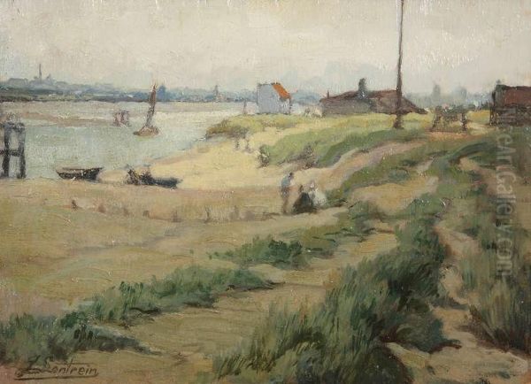 Scheldezicht Met Personages Aan Deoever - view 1