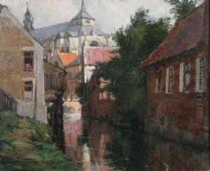 Stadsgezicht by Jules Lentrein