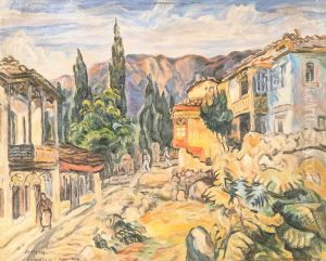 Tatarskaya Ulitsa, Yalta by Aristarkh Vasilievic Lentulov