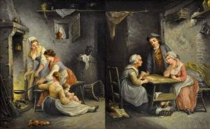 La Tireuse De Cartes Et La Bonne Menagere by Agathon Leonard
