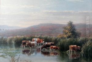 watering Cattle by John Henry Leonard