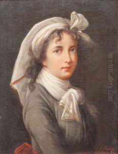 Paar Damenportraits by Achille Leonardi