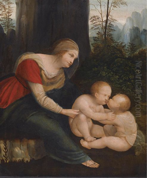 The Madonna Looking Over The Christ Child And The Infant Saint John The Baptist - view 1
